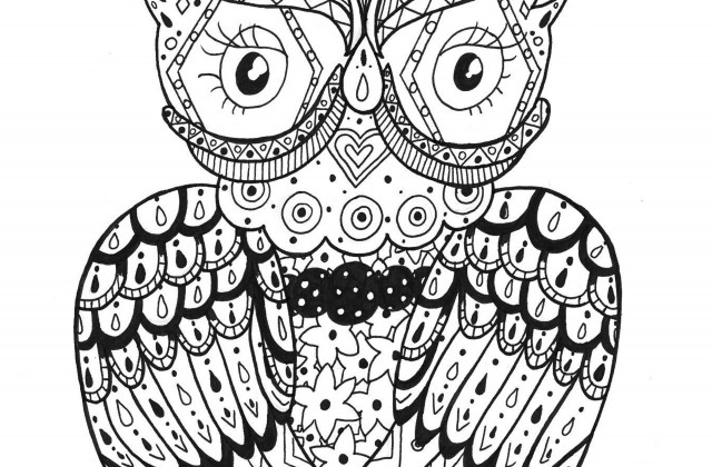640x420 Tag For Cute Baby Kitten Coloring Pages Owl Zentangle Rachel
