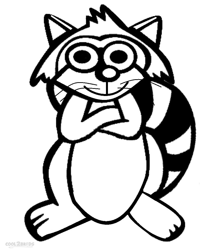 850x1024 Printable Raccoon Coloring Pages For Kids