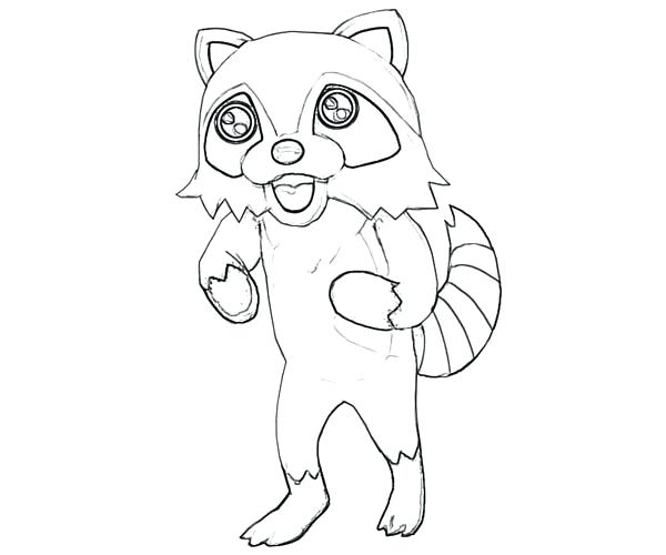 600x500 Racoon Coloring Page Zombie Raccoon Coloring Page Cute Raccoon