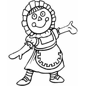 300x300 Rag Doll Girl Coloring Page