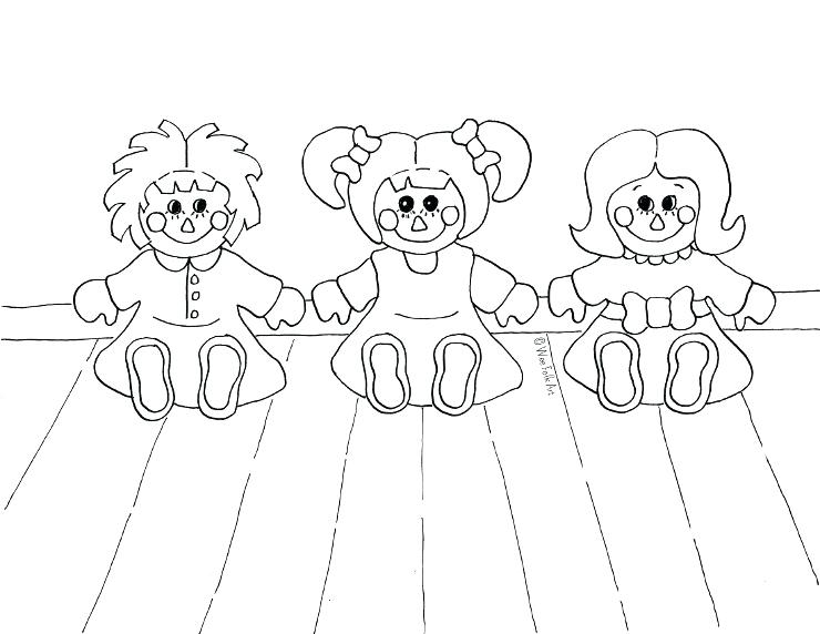 740x572 Doll For Coloring Rag Doll Friends Coloring Page Free Printable