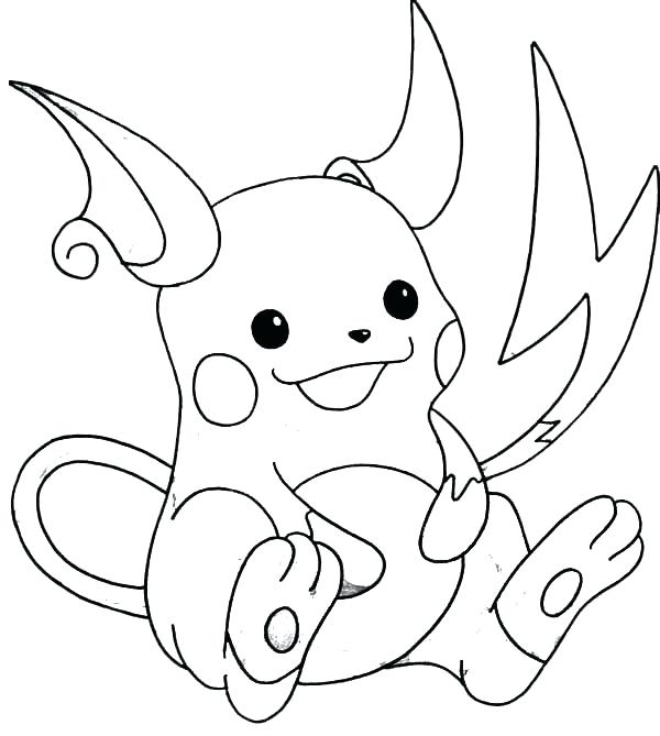 600x669 Raichu Coloring Pages Cute Coloring Page Raichu Coloring Pictures