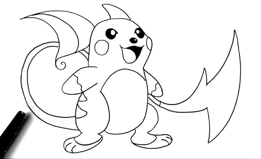 1024x624 Pokemon Coloring Pages Raichu M Awesome And Beautiful How