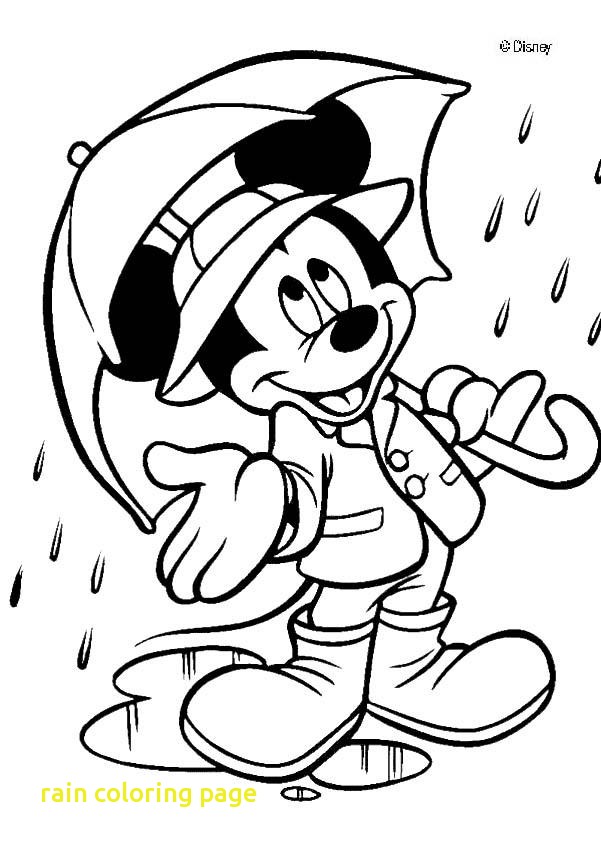601x850 Rain Coloring Page With Mickey Mouse In The Rain Coloring Pages