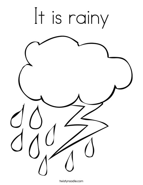 468x605 It Is Rainy Coloring Page