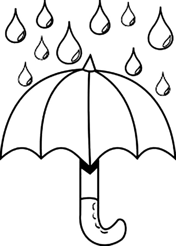 600x837 Nice Picture Of Raindrop And Umbrella Coloring Page Color Luna