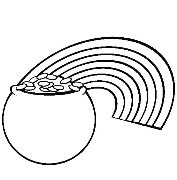 600x612 Gold Coloring Pages Leprechaun Rainbow Pot Of Gold Coloring Pages