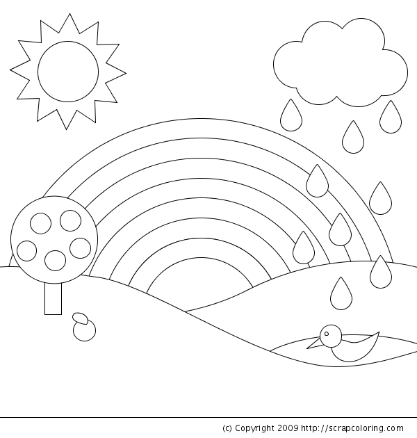 600x630 Rainbow Coloring Page