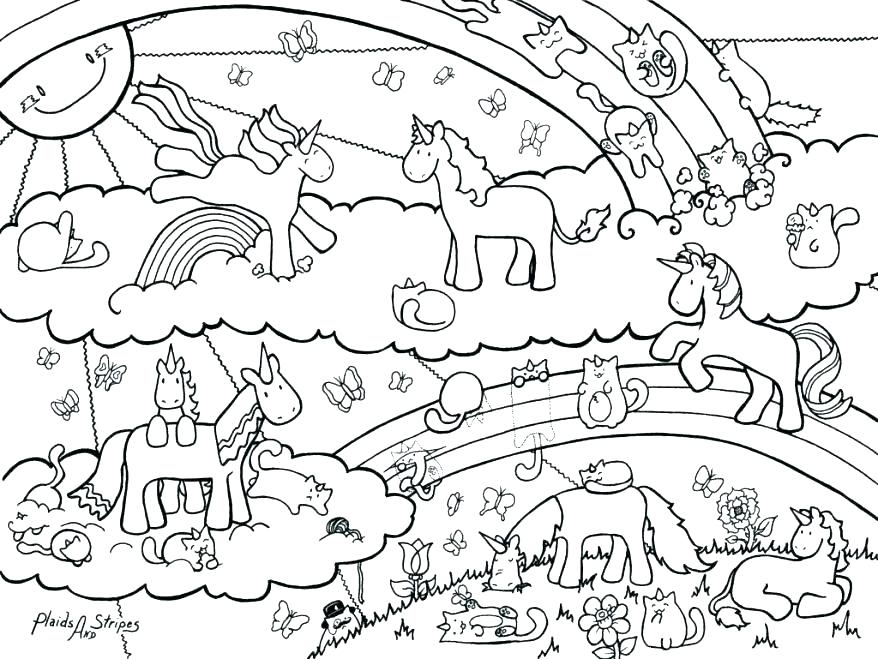 878x659 Rainbows Coloring Pages Rainbows Coloring Pages Coloring Page