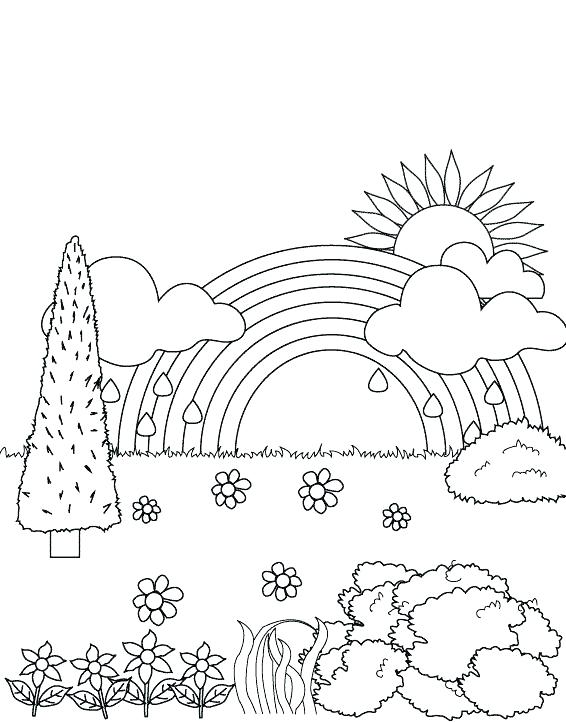 566x722 Rainbows Coloring Pages