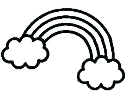 460x313 Coloring Pages Of Rainbows A Simple Drawing Of Rainbow Behind