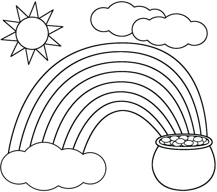 736x652 Rainbow Coloring Page Printable