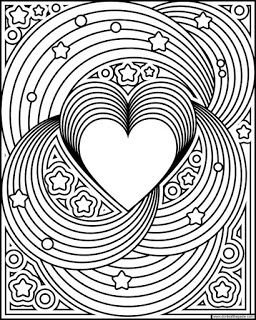 256x320 Rainbow Love Coloring Page Rainbows, Pride And Adult Coloring