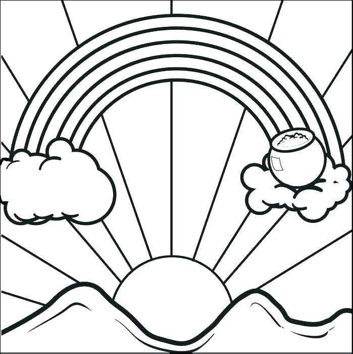 699x700 Rainbow Coloring Pages For Kids Printable Rainbow Coloring Sheets