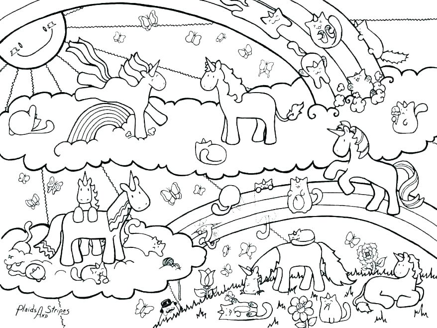 878x659 Free Printable Rainbow Coloring Pages