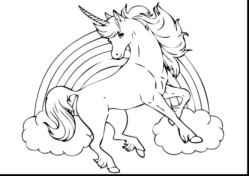 863x609 Coloring Pages Printable Unicorn Rainbow Magic Coloring Pages