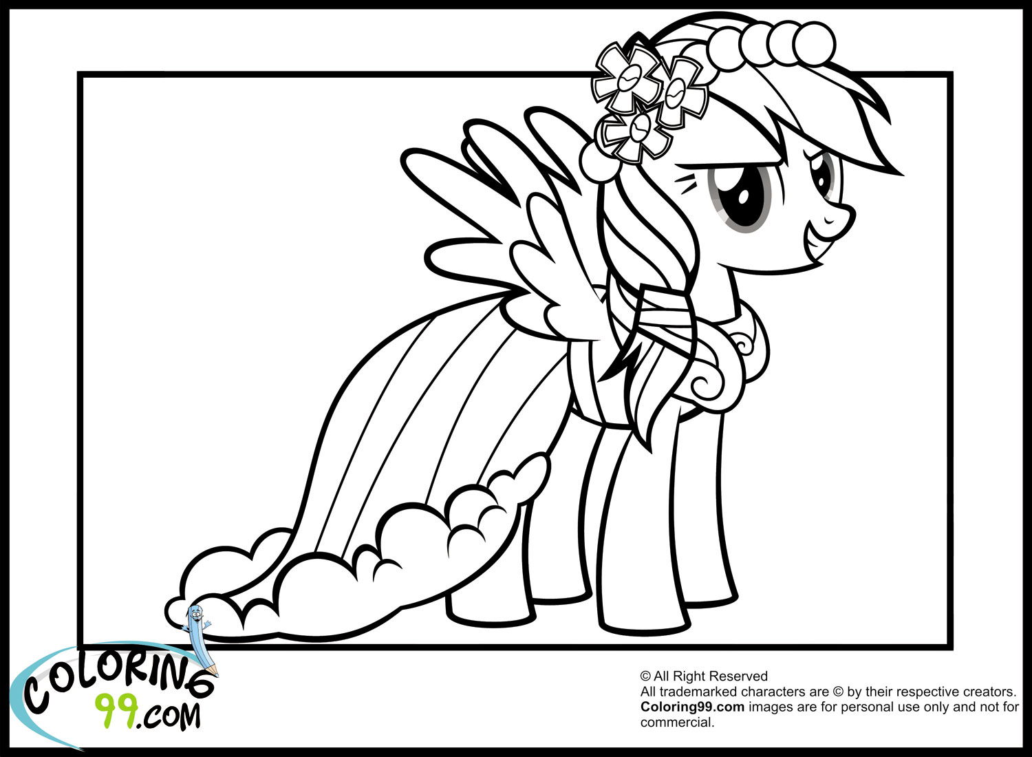 1500x1100 Rainbow Dash Coloring Pages