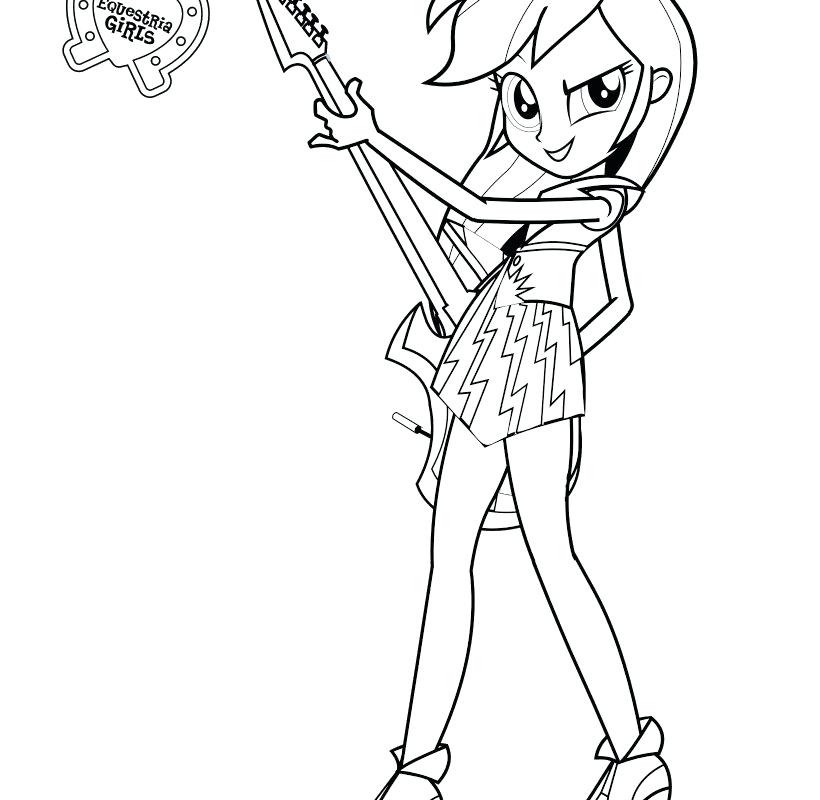 820x800 Rainbow Dash Coloring Pages Printable
