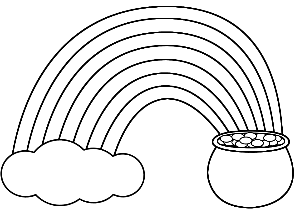 1240x877 Pot Of Gold Coloring Pages