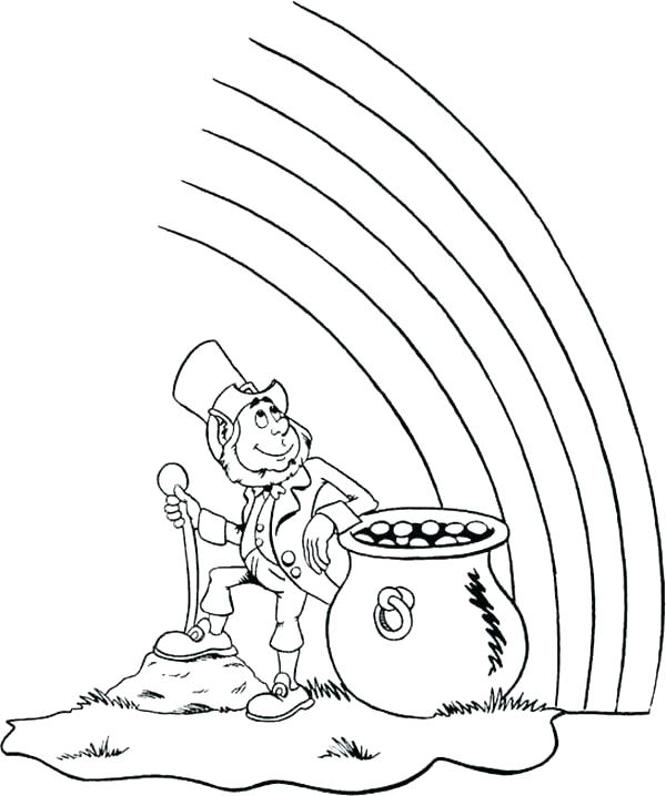 600x718 Gold Coloring Pages Tarantula Coloring Page Leprechaun With Pot