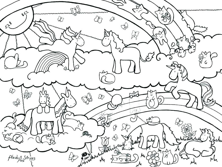 878x659 Rainbow Coloring Page Printable Rainbow Coloring Pages For Kids