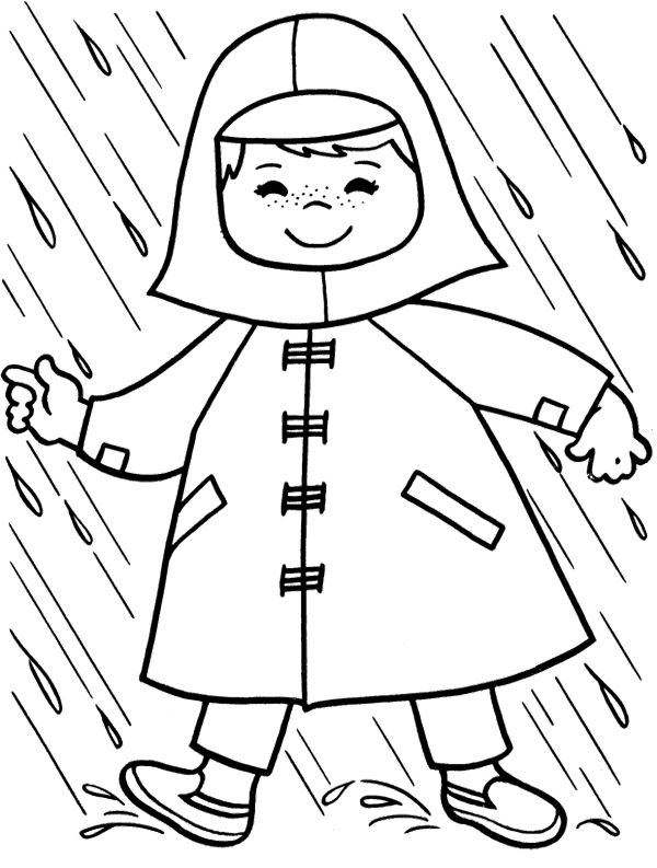 600x793 Raincoat Children Coloring Page Coloring Pages For My Class