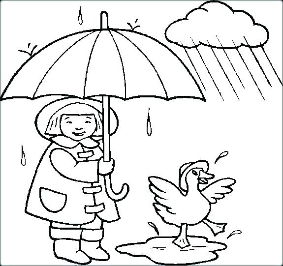 575x541 Rain Coloring Sheet