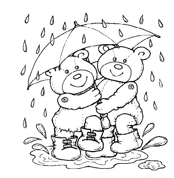 584x600 Rain Coloring Page Rainy Day Coloring Page Rain Coloring Sheet