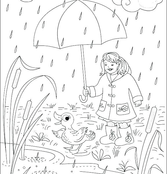576x600 Rainy Day Coloring Page Ing Rainy Day Printable Coloring Sheets