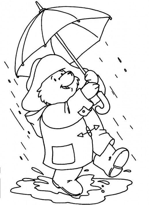 518x713 Rainy Day Coloring Pages For Preschoolers Umbrellas April Showers