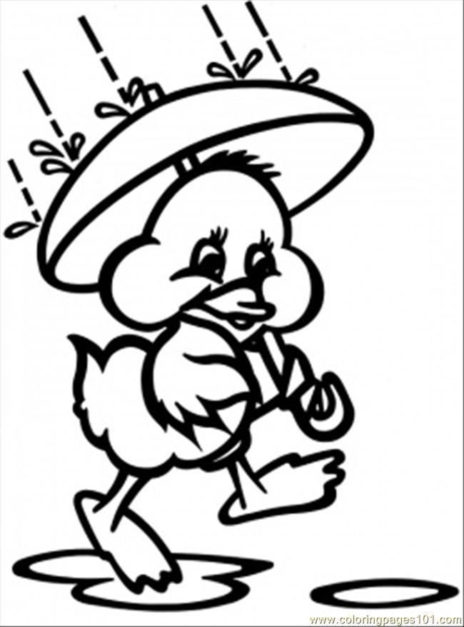 650x878 Fall Rain Coloring Page