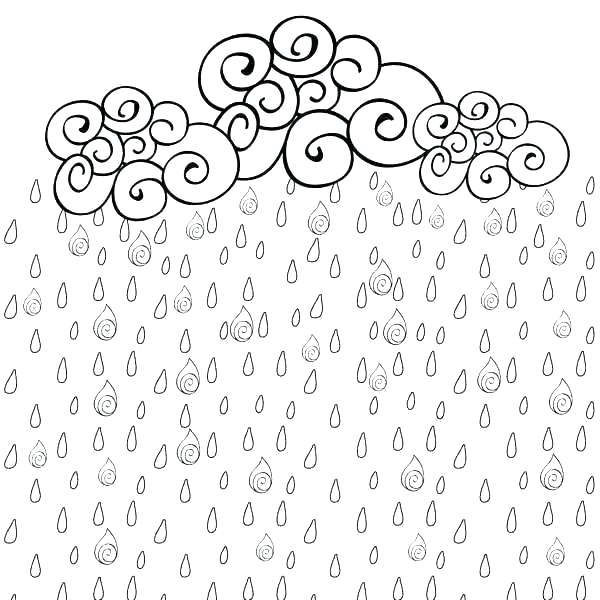 600x600 Weather Coloring Page Weather Coloring Pages For Kindergarten Rain