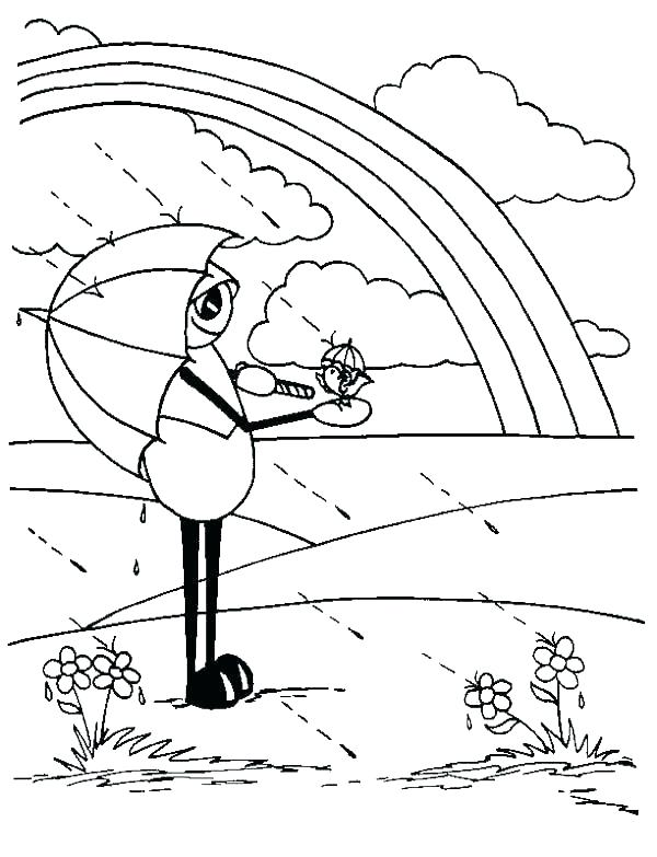 600x783 Weather Coloring Pages For Toddlers Rain Coloring Page Tropical