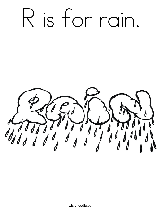 685x886 R Is For Rain Coloring Page