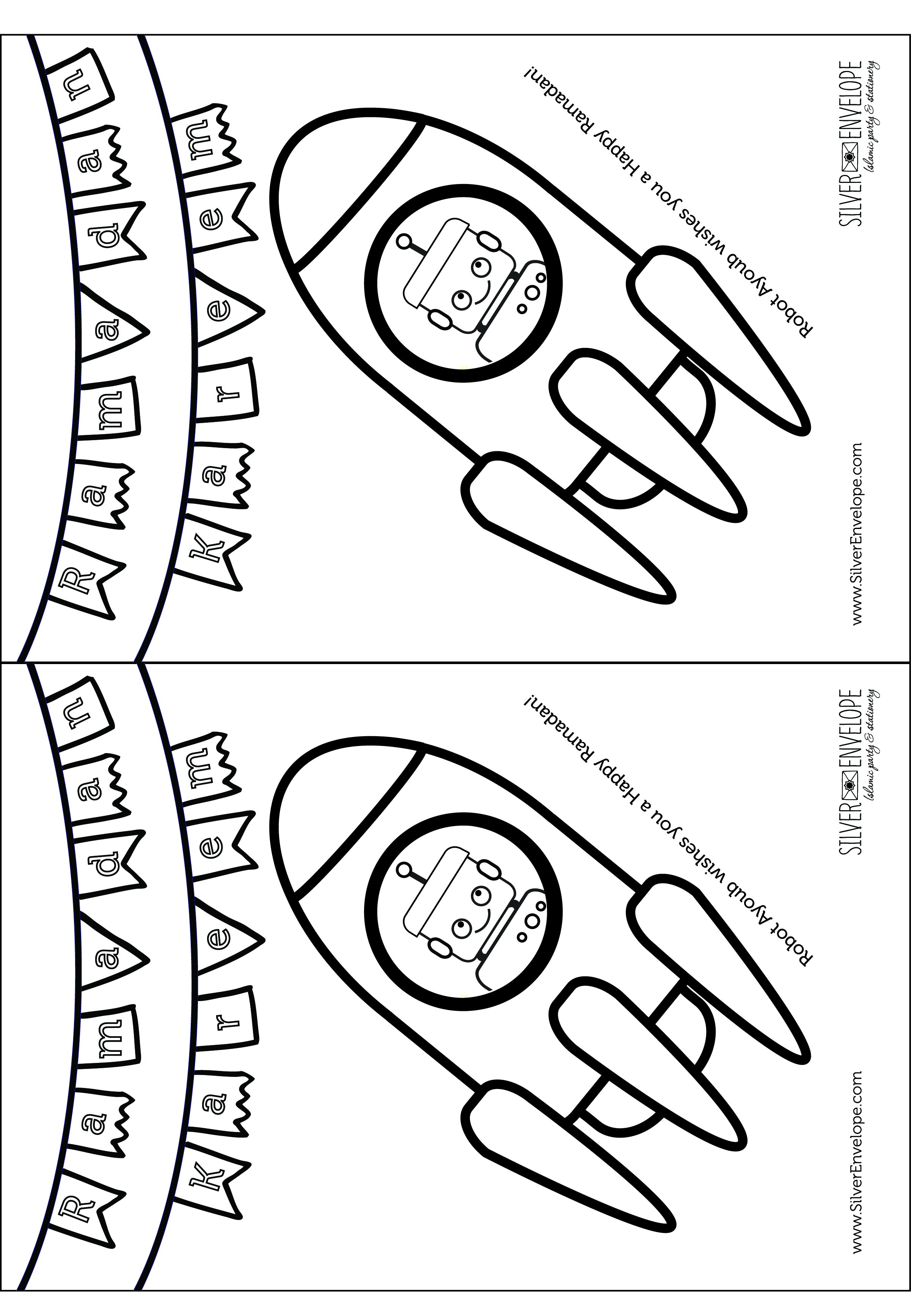 2402x3468 Free Ramadan Coloring Pages! Silver Envelope