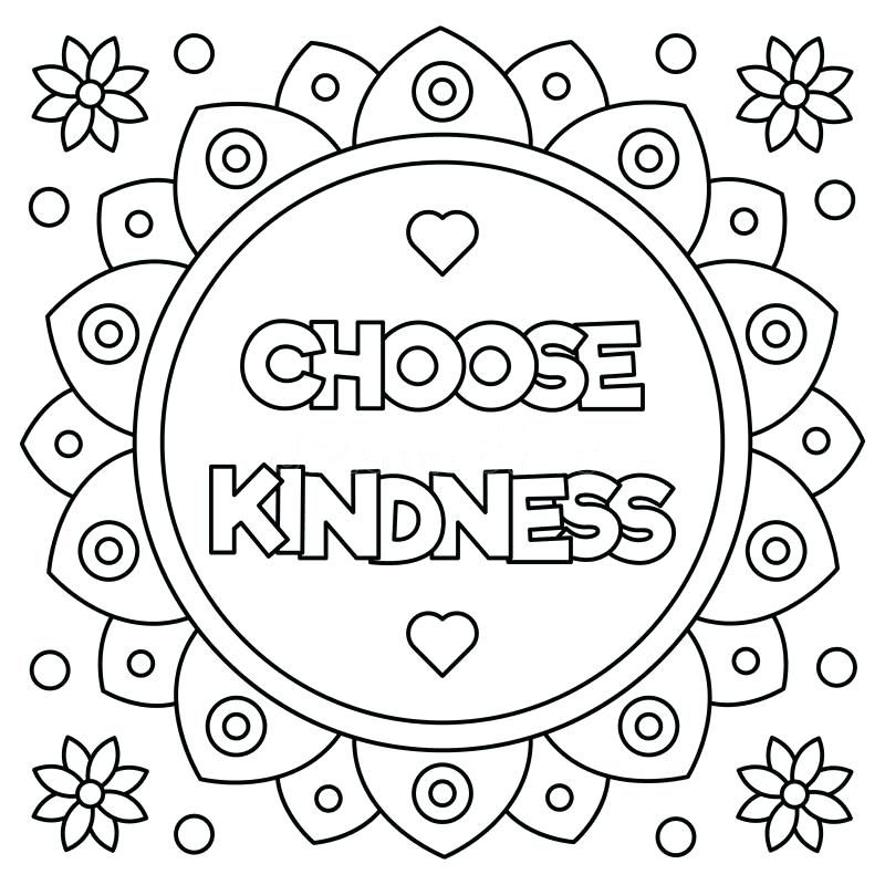 800x800 Kindness Coloring Pages World Day Random Acts Of Sheets