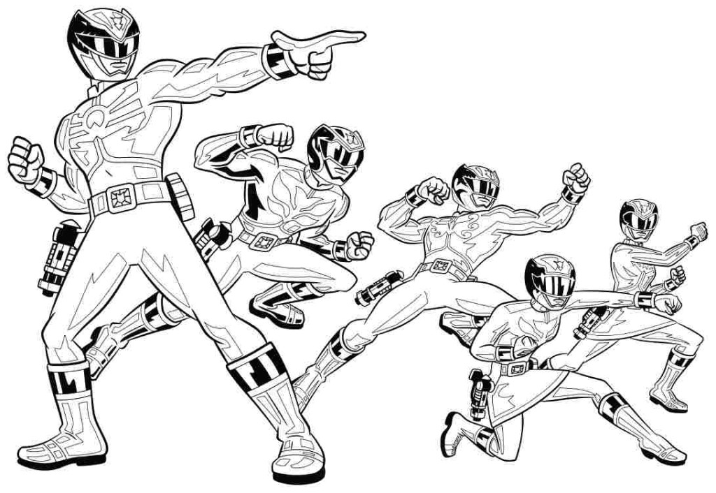 1024x706 Power Rangers Coloring Pages