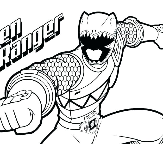 678x600 Power Rangers Coloring Page
