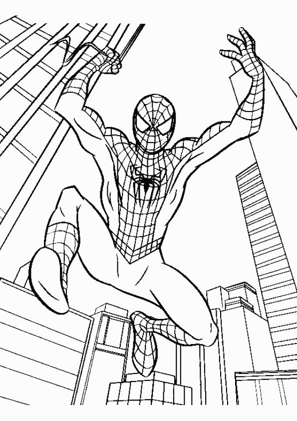 595x842 Spiderman Coloring Pages