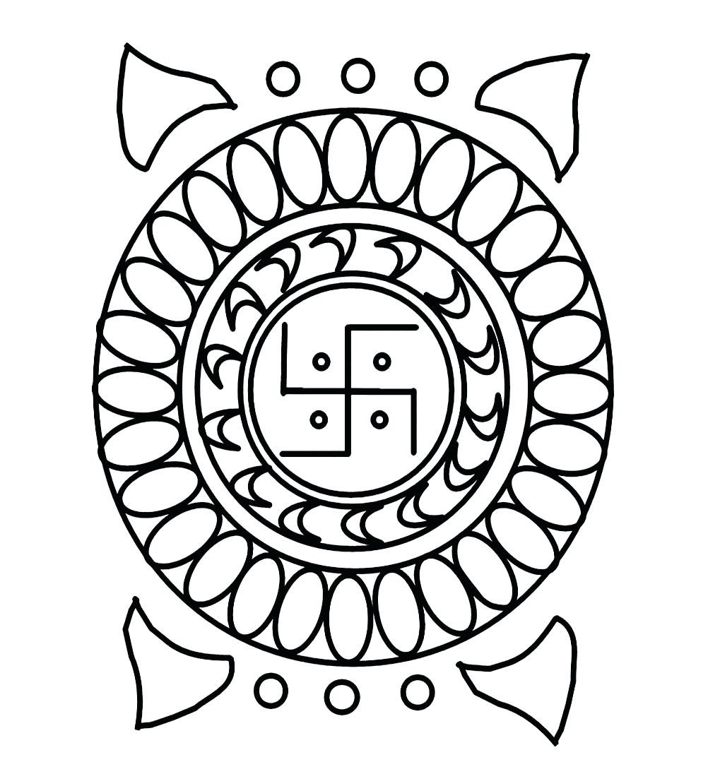1019x1096 Coloring Page Rangoli Coloring Pages Designs Free Book Easy