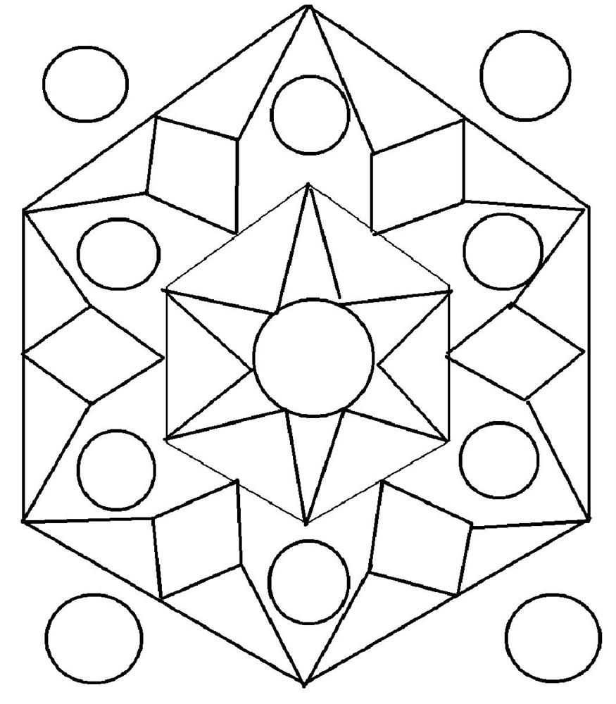 875x1000 Rangoli Design Coloring Printable Page For Kids Creative