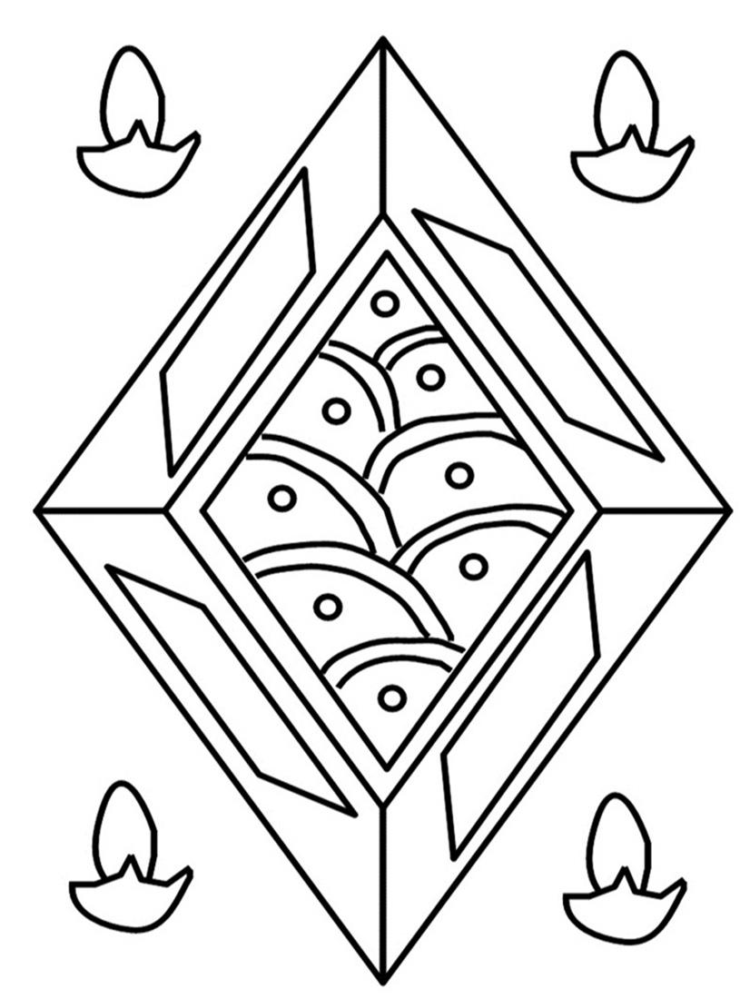 815x1100 Printable Rangoli Coloring Pages Coloring Me