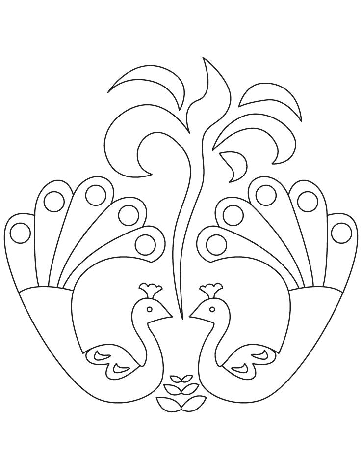 738x954 Rangoli Coloring Pages Coloring Related Posts Easy Coloring Pages