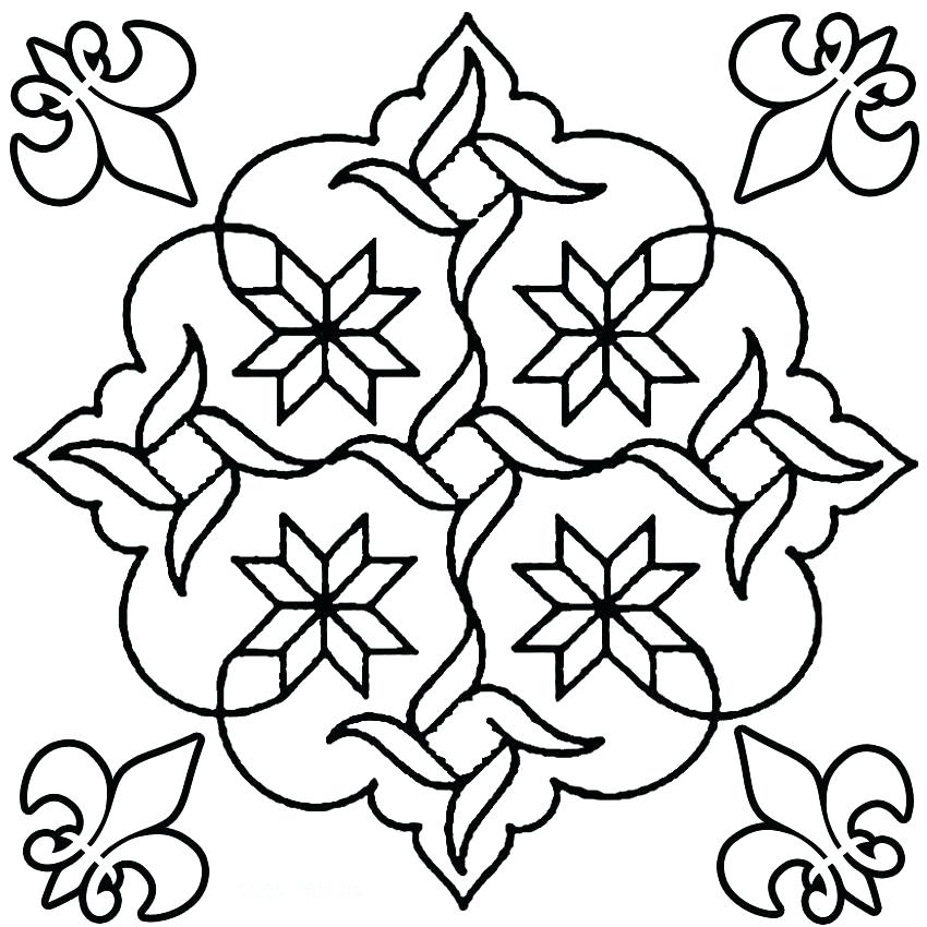 850x850 Rangoli Pattern Free Printables Coloring Page Coloring Pages