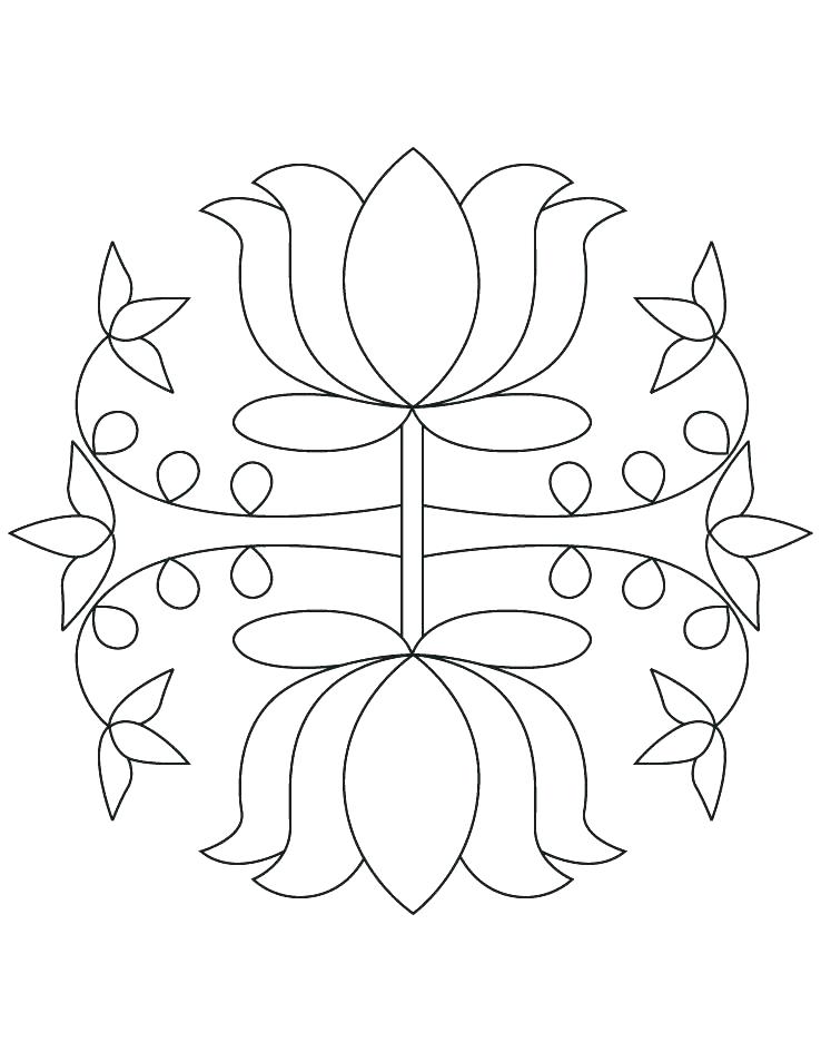 738x954 Rangoli Designs Printable Coloring Pages