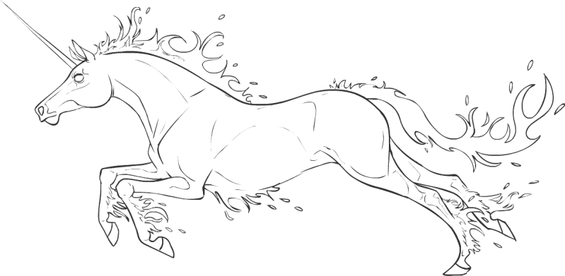 799x391 Pokemon Rapidash Line Art