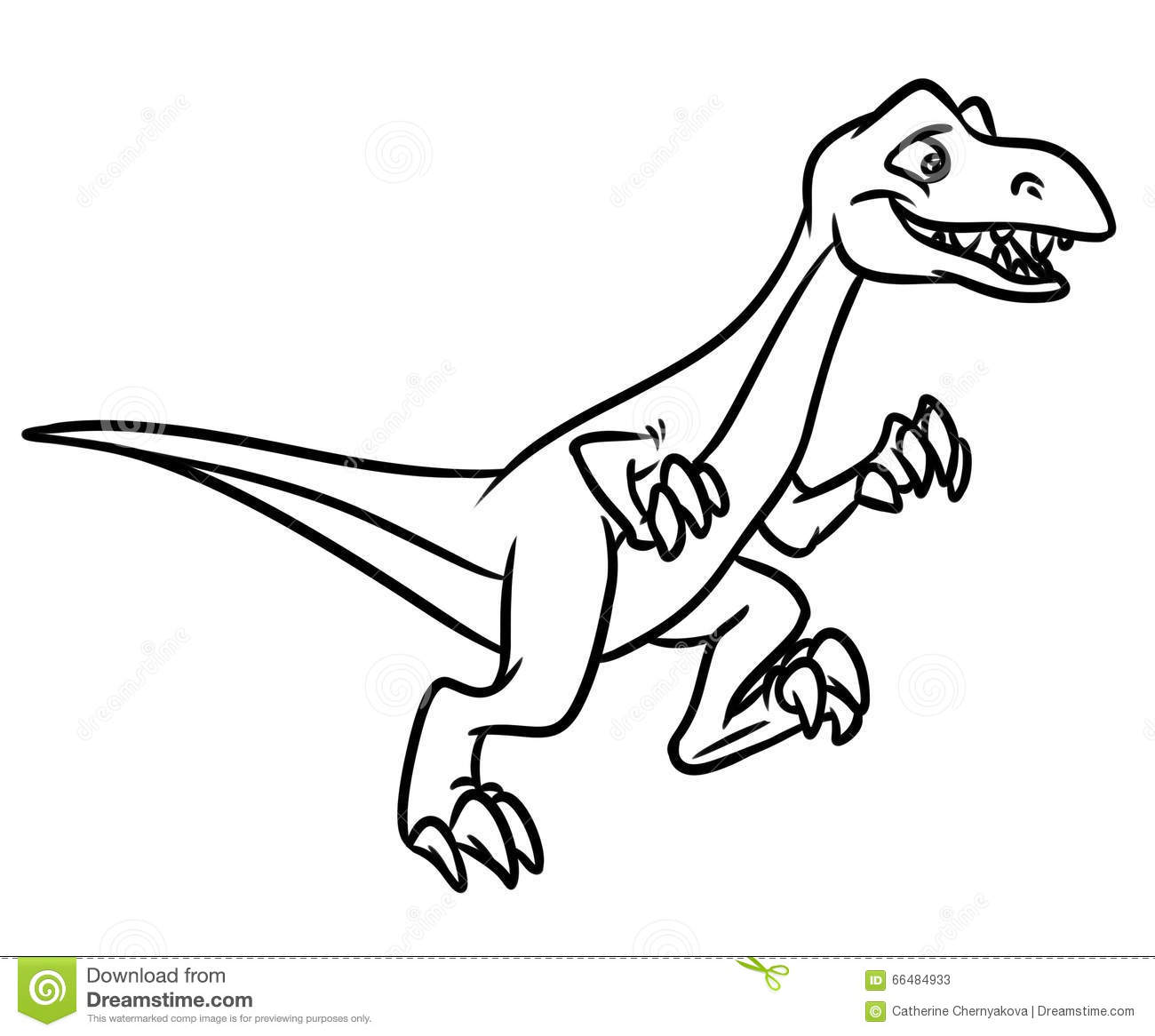 1300x1166 Raptor Dinosaur Jurassic Period Coloring Pages Stock Illustration