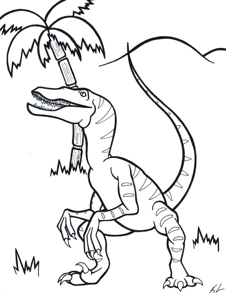 786x1016 Coloring Page Velociraptor Blue Endearing Enchanting Raptor Acpra