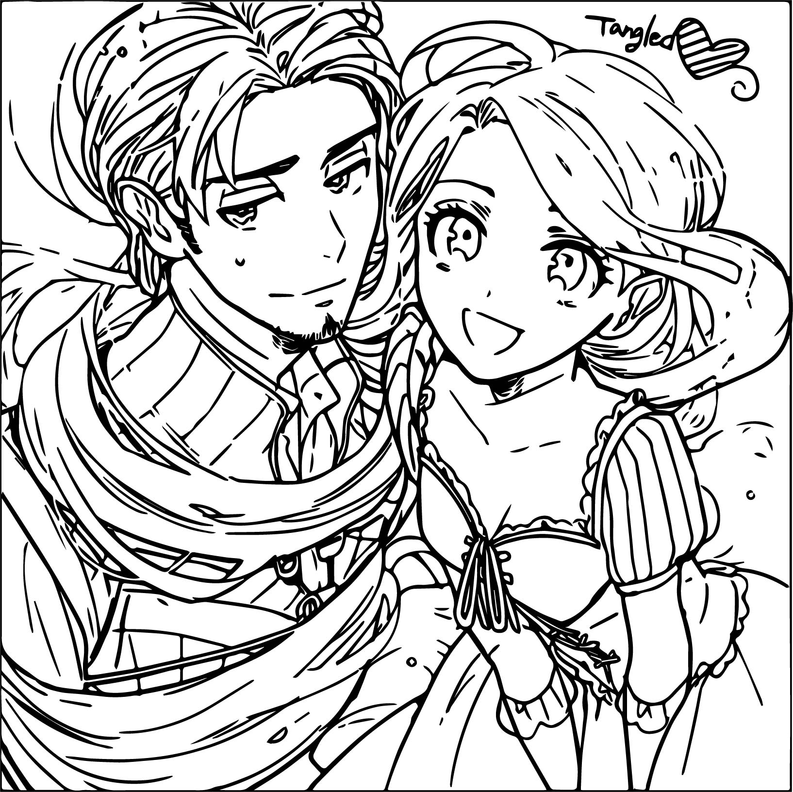 Download Rapunzel And Flynn Coloring Pages at GetDrawings.com ...