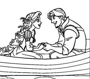 300x265 Tangled Rapunzel And Flynn Coloring Pages Cakes